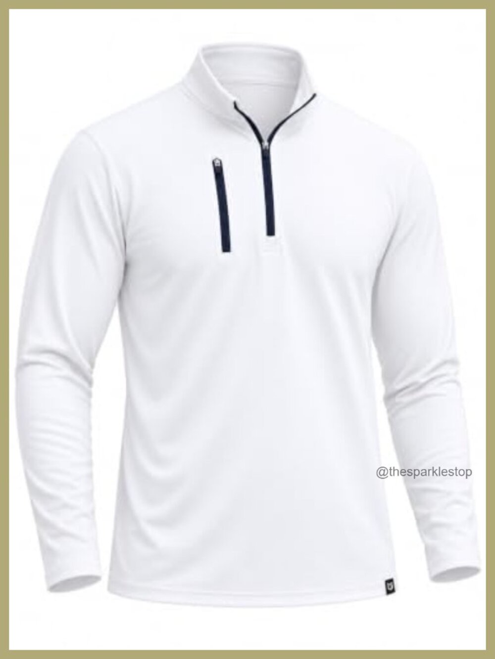 Lightweight Quarter Zip Golf Pullover Chest Pocket Sweatshirt